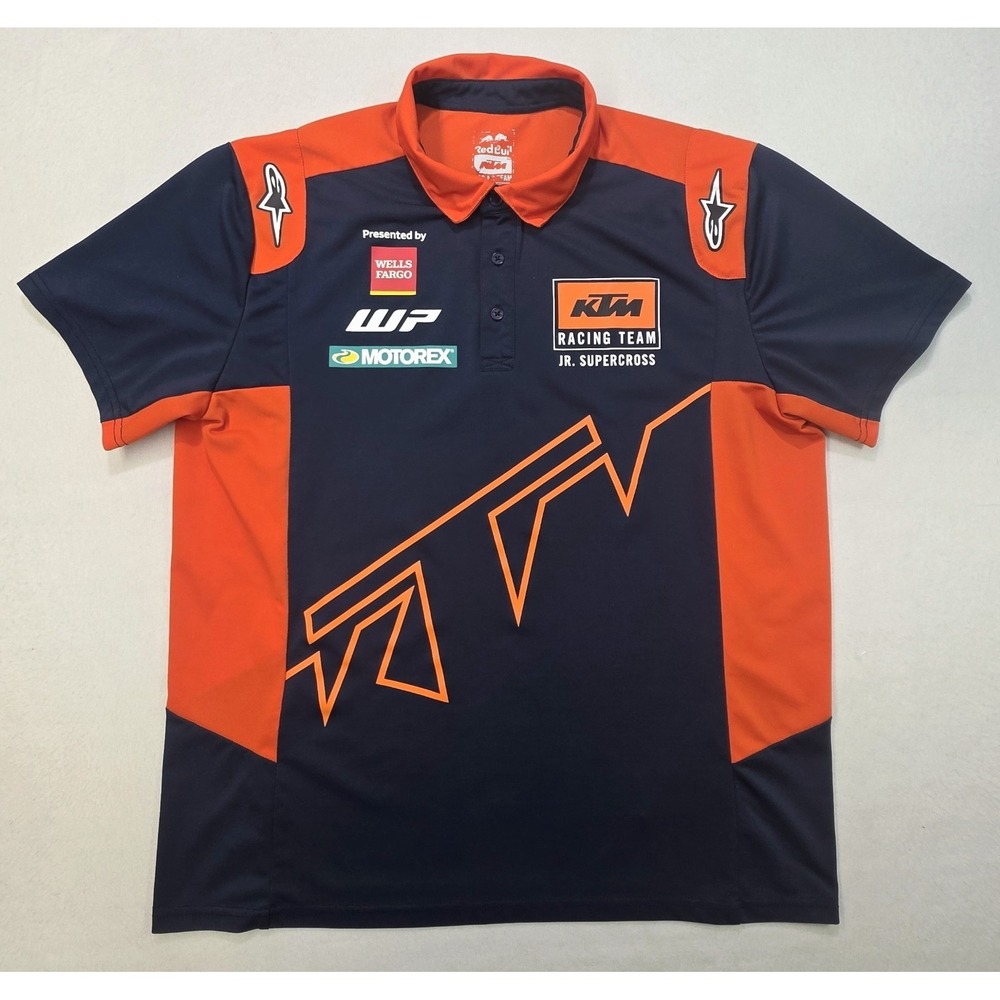 Official Red Bull KTM Factory Racing Team Super Cross Jr Pit Polo Mens XL